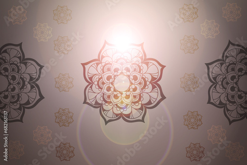 Colorful background with geometric element. Sacred geometry motifs. Vintage decorative elements.
