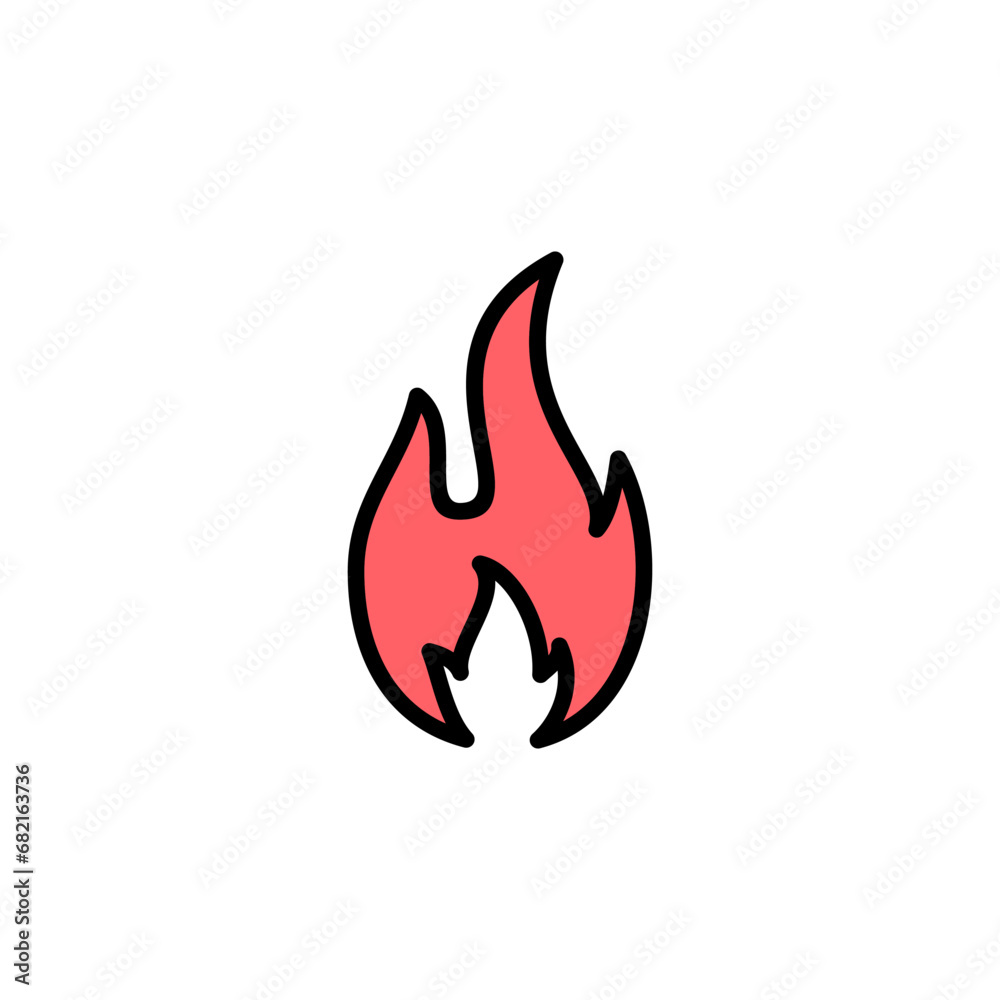 Fire icon set illustration. fire sign and symbol Fire icon set illustration. fire sign and symbol