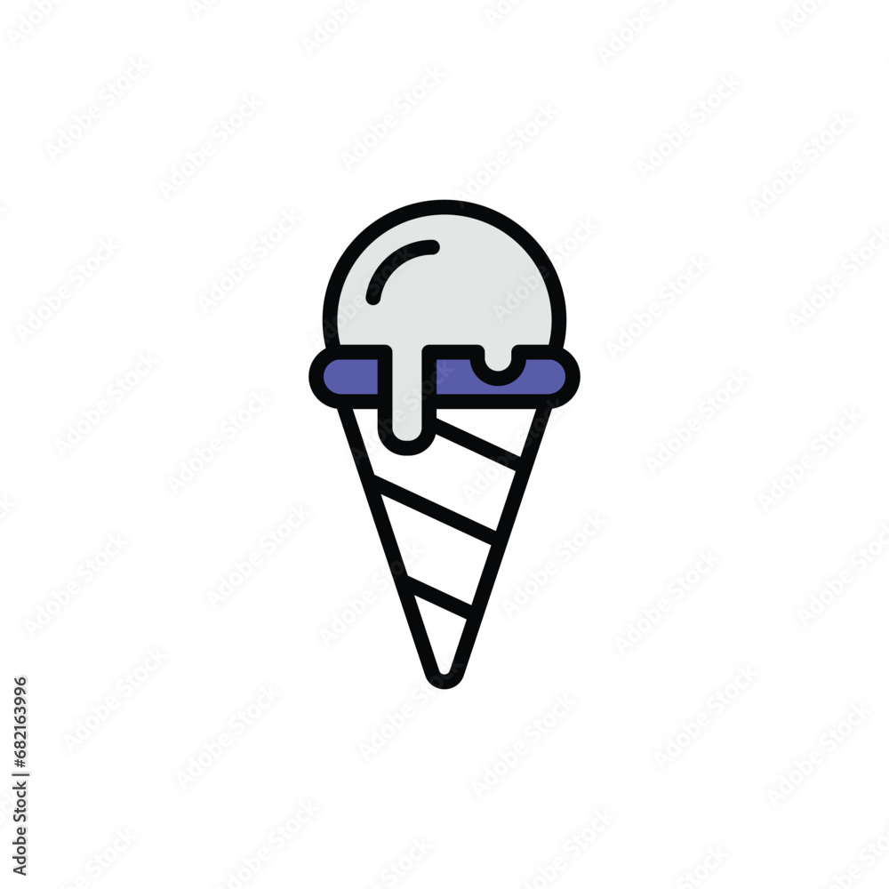 Ice Cream icon design with white background stock illustration