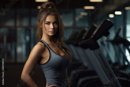 Athletic Woman Poses In The Gym.   oncept Fitness Photoshoot  Gym Workout  Active Lifestyle  Strong And Fit  Sports Photography