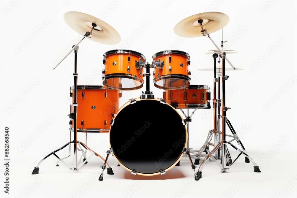 Drum Kit On White Background Drum Kit On White Background