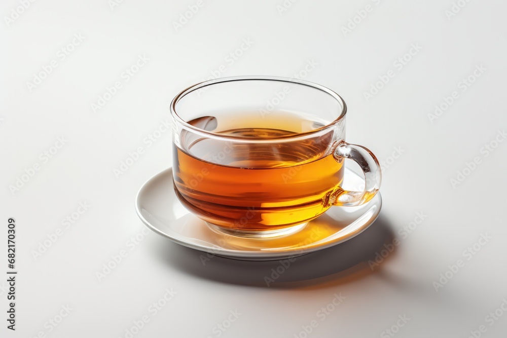 Glass Cup Of Tea Isolated On White Background Glass Cup Of Tea Isolated On White Background