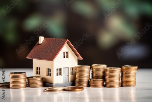 Guide To Home Loan And Mortgage With Miniature House And Coins