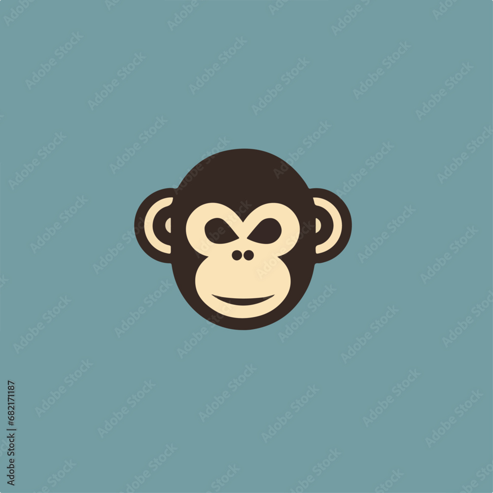 Monkey face in cartoon, doodle style. Isolated 2d vector illustration in logo, icon style, Eps 10. AI Generative Monkey face in cartoon, doodle style. Isolated 2d vector illustration in logo, icon style, Eps 10. AI Generative