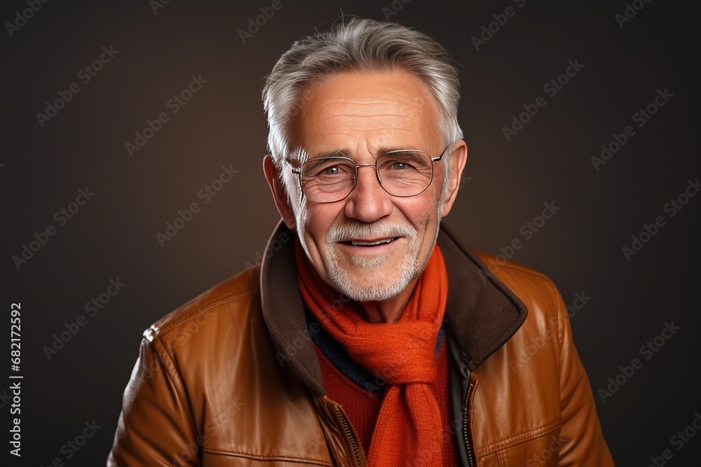 Portrait of a handsome smiling, happy and pleased man with positive vibes. Human person dressed in fashionable, colorful and fun clothes. Generative AI, AI