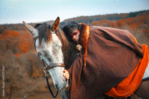 Viking et cheval    l automne