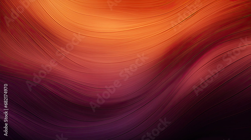 Dark orange brown purple wave abstract texture. Gradient. Copper color , Cherry gold vintage elegant background with space for design. Halloween, Thanksgiving, autumn. Web banner. Wide. Panoramic.