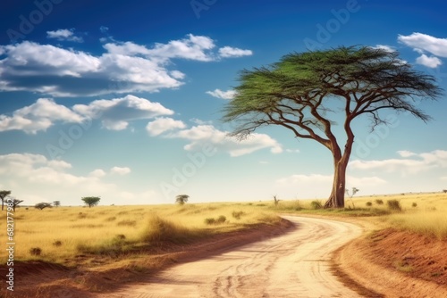 Free photo beautiful shot of a tree with country road © Ali