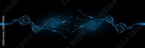 Futuristic digital background with glowing neural connectors analyze big data. Neural network. Vector illustration.