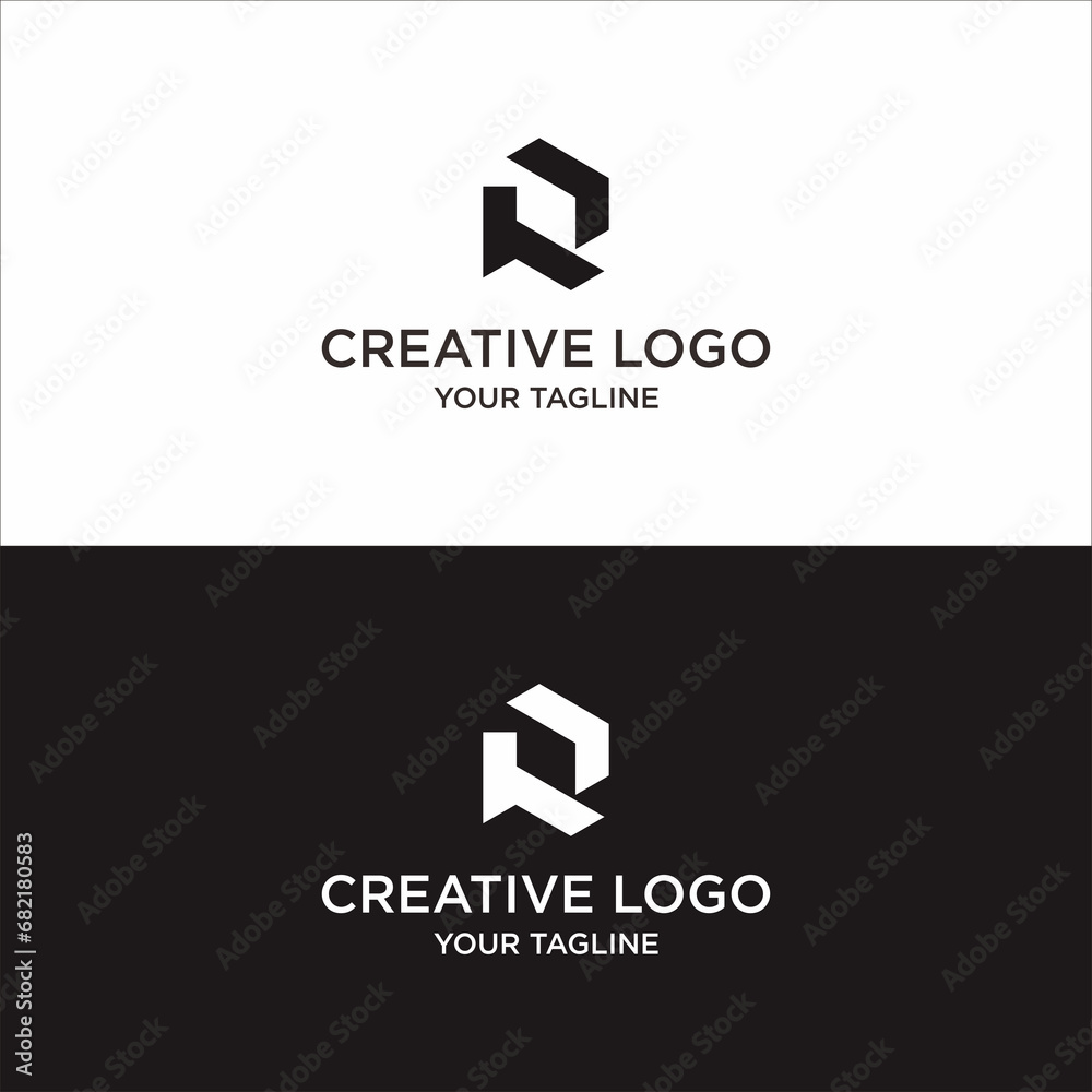 creative letter R logo design vector creative letter R logo design vector
