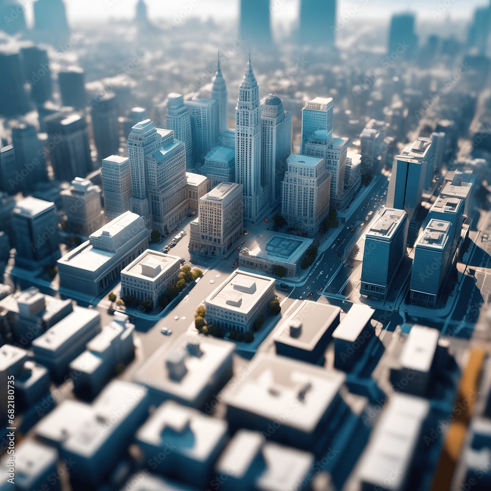 big city, AI-Generatet