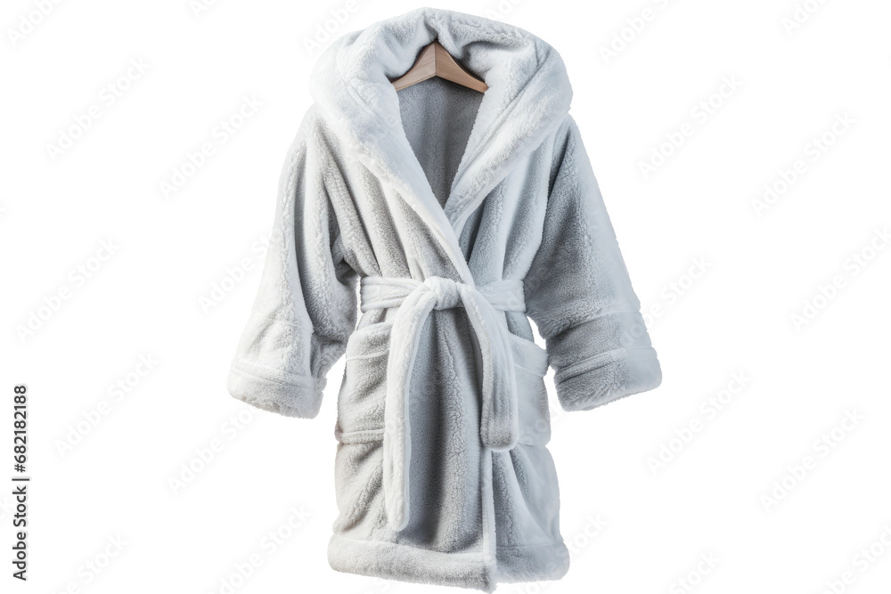 Luxurious Winter Fleece Robe Isolated on Transparent Background - obrazy, fototapety, plakaty 