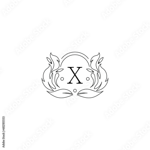 Luxury Logo Alphabet X