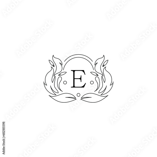 Luxury Logo Alphabet E