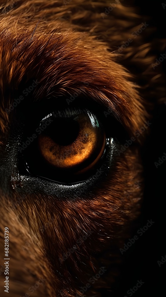 Photo close up of a Bear eyes Photo close up of a Bear eyes
