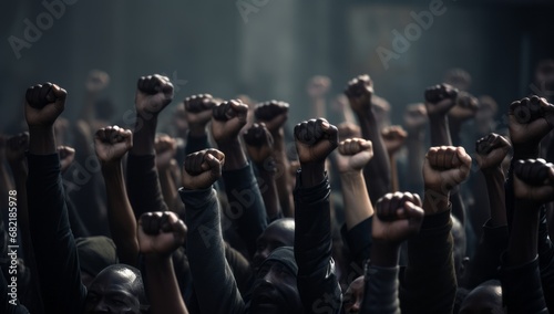 A Sea of Hands Reaching for the Sky photo