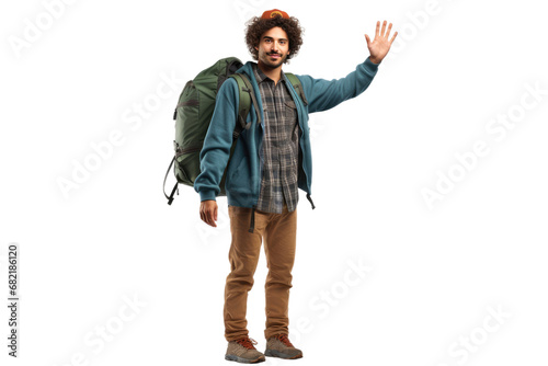 Thumbs Up Travel: Mastering the Hitchhiking Experience Isolated on Transparent Background