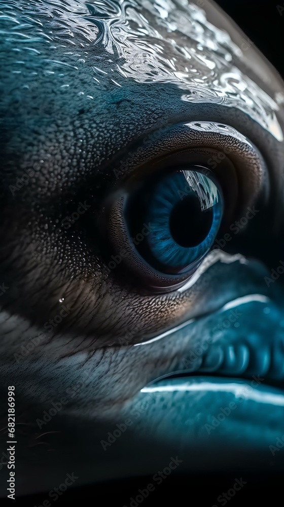 Photo close up of a Dolphin’s eyes
