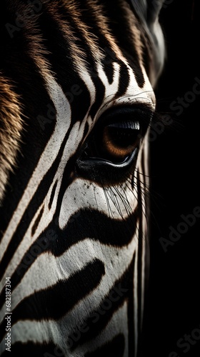 Photo close up of a Zebra’s eyes 