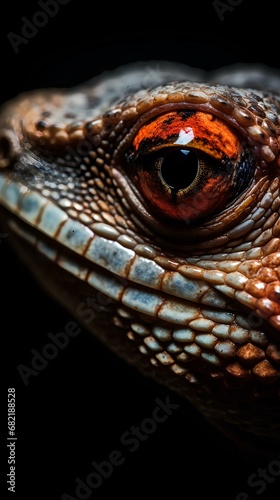 Photo close up of a Lizard’s eyes 