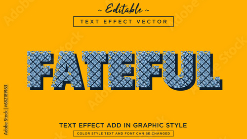Elegant and cool pattern style text effect fully editable text