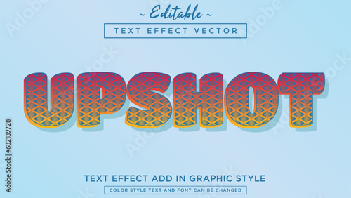 Cool color combination pattern style text effect fully editable