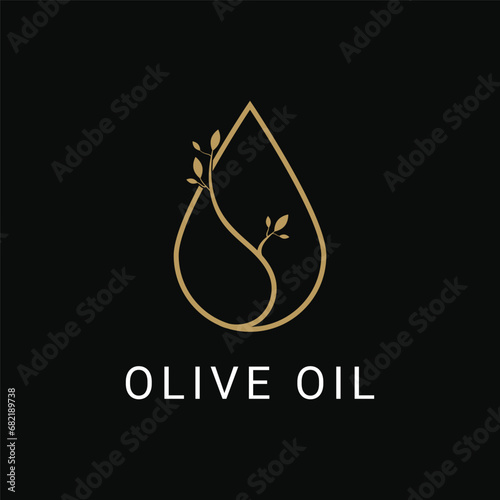 Oil leaf water logo design ideas