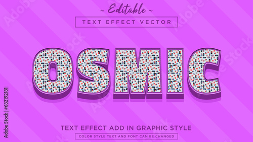 Mesmerizing pattern style text effect with wonderful color combination