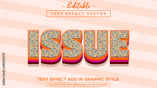 Wonderful color combinations pattern style text effect editable text