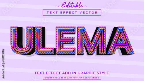 Gorgeous and charming text effect style fully editable vector