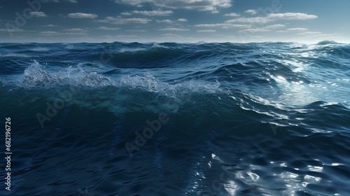 waves on the sea beautiful © jirasin