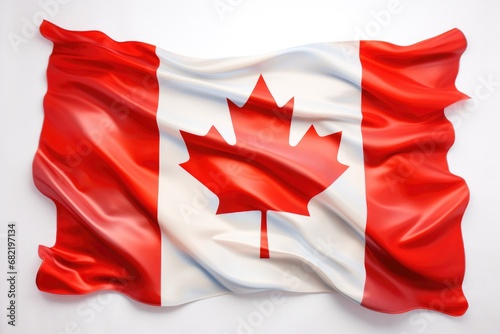 White Background With The Flag Of Canada