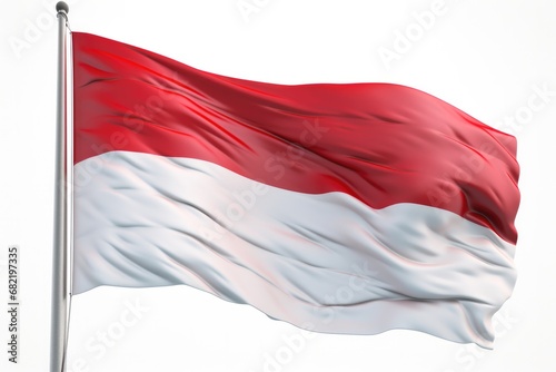 Indonesia Flag Against A White Background