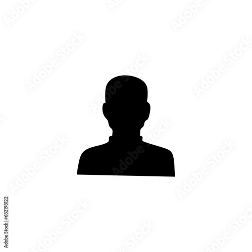 silhouette avatars. Male or female face silhouette. People avatar profile