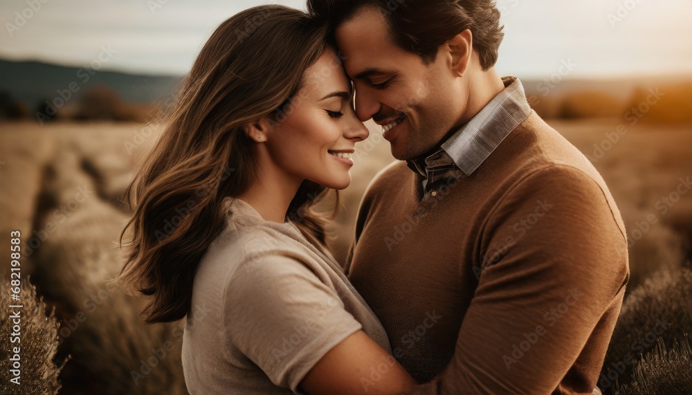 Tender touch loving embrace of a couple Tender touch loving embrace of a couple
