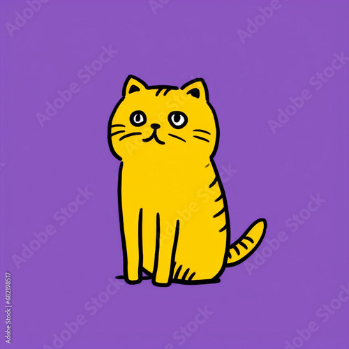 crappy drawing doodle cat