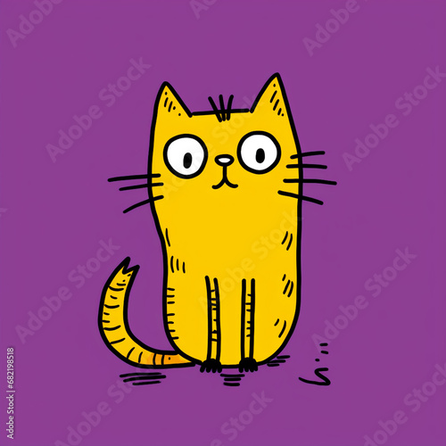crappy drawing doodle cat