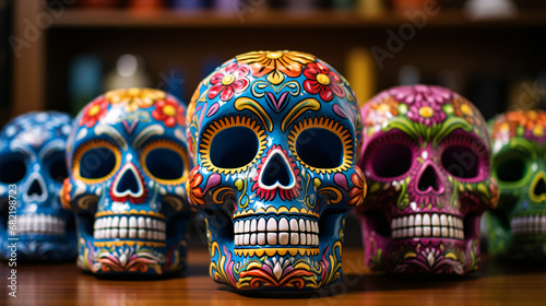 Cinco de mayo skull decoration day of the dead