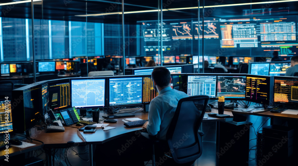 BIG DATA. Modern open space office interior blurred with information technology overlay. Finances. BIG DATA. Modern open space office interior blurred with information technology overlay. Finances.