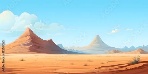 Desert landscape vector background