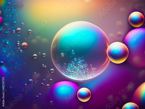 Shiny abstract bubbles background.