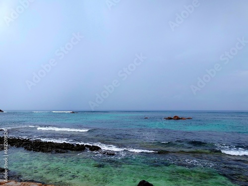 Seychelles, island of Praslin, along the west coast photo