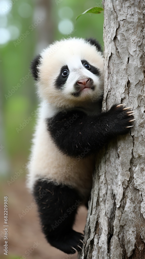 Obraz premium panda on tree