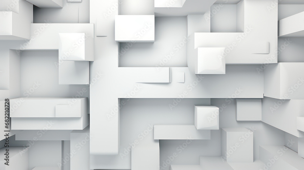 Abstract 3D Modern White Background [300DPI]