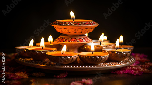 burning candles in the church