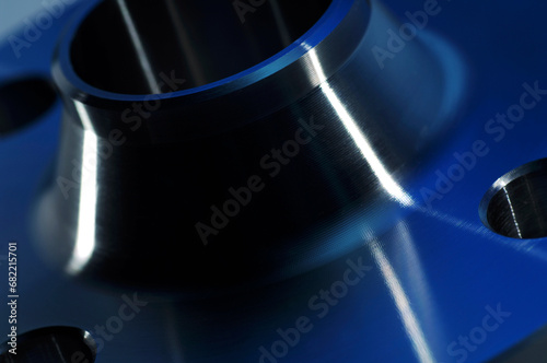 Flansch Details mit blauen Lichteffekt