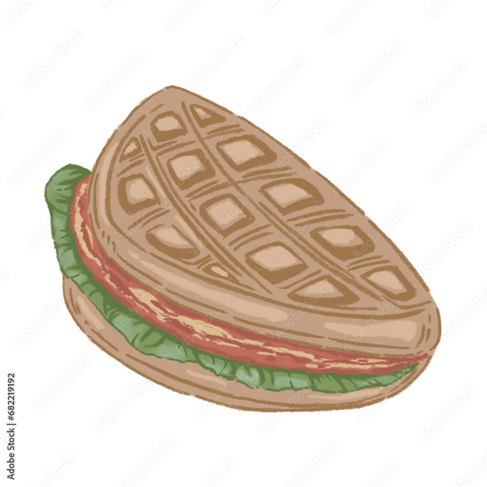 Waffle burger Waffle burger