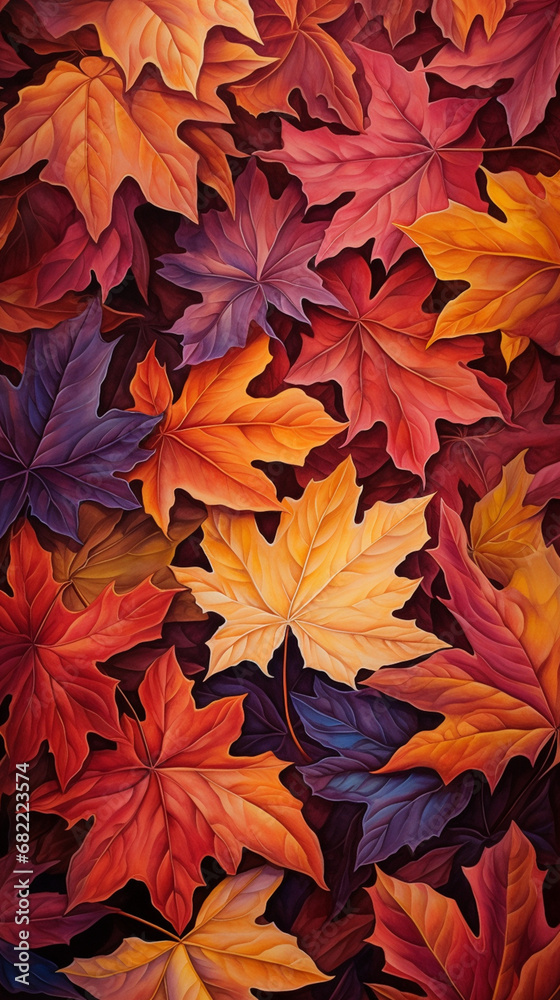 autummn leaves a november created with Generative Ai