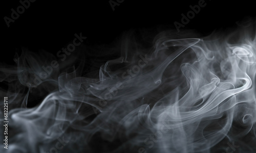 Smoke on black background