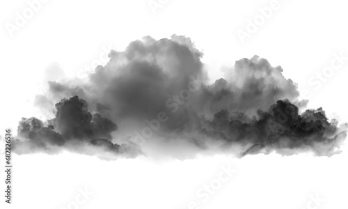 Dark clouds on white background